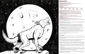 The Realms of Auria: Inktober Monstrosities: M for Moon Dog