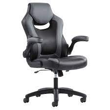 sadie racing style bonded leather gaming chair black gray bsxvst911 staples in 2021 gaming chair chair computer chair