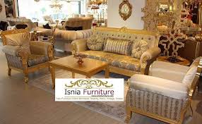 Kursi tamu mewah elegan dengan kualitas yang bagus di jual dengan harga murah. Set Kursi Tamu Sofa Mojokerto Jati Murah Duco Gold
