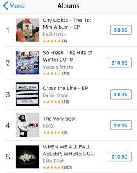 Exo Baekhyuns Solo Debuts No 1 On Australian Itunes Chart