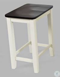 Saddle seat makes it great for long sittings and the footrest adds to the appeal as well. Asbury Park Autumn Brown And White Backless Saddle Stool Set Of 2 From Jofran Coleman Furniture