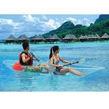 The Transparent Canoe Kayak Hammacher Schlemmer Kayaking Kayak Cooler Cool Things To Buy