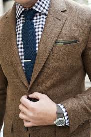 Black And White Checkered Jacket Mens Tweed Jacket Checkered Shirt Solid Tie Simple Watch Proper Outfit Mens Outfits Mens Fashion Menswear