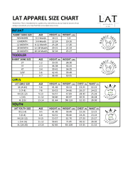 Fillable Online Lat Apparel Size Chart Fax Email Print