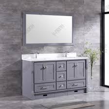 The bathroom vanity sink set comes with storage cabinet combinations that includes mirror door, mirror cabinet, side storage rack, and the main cabinet. Luxury 60 Dark Gray Double Bathroom Vanity Combo Bathroom Furniture China Shop Bathroom Vanities White Corner Bathroom Cabinet Made In China Com