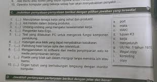 Jodohkan Pertanyaan Berikut Dengan Pilihan Jawaban Yang Tersedia Brainly Co Id
