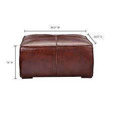 Brown leather ottoman coffee table & marketplace (29) only. Moe S Stamford Leather Ottoman Coffee Table In Brown Pk 1019 20