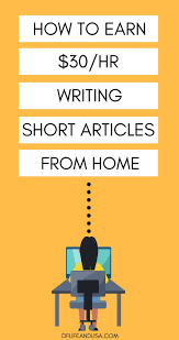 How To Earn 30 Hr Writing Short Articles From Home Of Life And Lisa Earn Money From Home Ways To Earn Money Online Writing Jobs