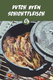 Dutch Oven Schichtfleisch Feuertopf Schmorgericht Outdoor Rezept Schichtfleisch Einfache Gerichte Fleisch Gerichte
