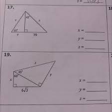 Unit 8 test study guide right triangles and trigonometry 1 see answer can you see if you can answer my resent question roping2win07 is waiting for your help. Unit 8 Right Triangles Amp Trigonometry Homework 2 Special Right Triangles Brainly Com