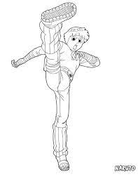 Printable games and manga characters coloring pages. Rock Lee Coloring Page Free Printable Coloring Pages For Kids