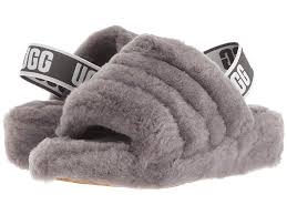 Ugg Fluff Yeah Slide Women S Slippers Charcoal With Images Womens Uggs Sheepskin Slippers Uggs