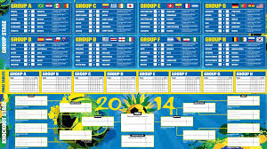 72 Surprising World Cup Fixtures Wall Chart