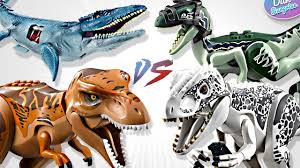 Stop a lego jurassic world indominus rex breakout! Epic Lego Dinosaur Jurassic World Battles For Kids Indominus Rex Vs T Rex Vs Mosasaurus Youtube