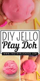 1 Best Easy Diy Non Toxic No Cook Jello Play Doh Video Video Homemade Playdoh Jello Play Dough Homemade Playdough