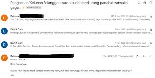 Isi e-Money lewat Aplikasi DANA, Saldo DANA Berkurang tapi Saldo e-Money  Tidak Bertambah