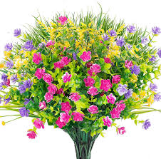 Check spelling or type a new query. Buy Ageomet 9pcs Artificial Flowers Outdoors Uv Resistant Plastic Flower Plants For Outdoor Faux Flowers In Bulk Silk Fake Flowers For Outside Cemetery Indoor Vase Pots Hanging Planters Decorations Online In Indonesia