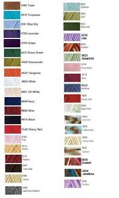 Cannon Crochet Thread Color Chart Red Heart Yarn Color