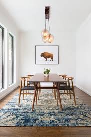 Mid Century Dining Room With Woven Seat Dining Chairs Solid Wood Table Mid Century Modern Living Room Decor Living Room Decor Modern Mid Century Dining Room