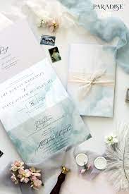 Erminie Sky Blue Tri Fold Wedding Invitation Wedding Invitation Weddinginvitation Folded Wedding Invitation Wedding Invitations Tri Fold Wedding Invitations