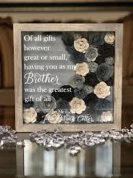 Sympathy Loss Brother Gift Sibling Grief Gift Loss Of Loved Etsy In 2020 Grief Gifts Flower Shadow Box Bereavement Gift