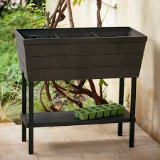 Keter xl urban bloomer resin elevated planter raised garden bed. Keter Urban Bloomer Resin Raised Garden Bed Graphite Walmart Com Walmart Com