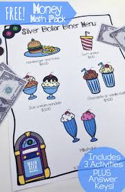 Mini menus for role plays. Money Math Practice Worksheets Diner Theme