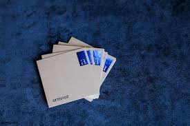 Add class to your business cards with custom foil printing. Square Business Cards With Blue Foil Primoprint