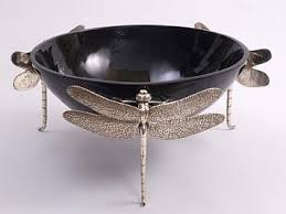 Bowls Objet Luxe Glass Art Bronze Glass