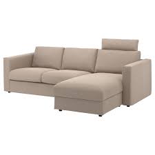 Vimle 3er Sofa Mit Recamiere Mit Nackenkissen Tallmyra Beige Ikea Osterreich Mit Bildern Gemutliches Sofa Schlafsofa 3er Sofa