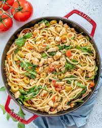 Our low cholesterol recipes are not boring and are not limited, even including previously taboo foods like shrimp and eggs! Easy One Pot Chicken Spaghetti Healthy Fitness Meals