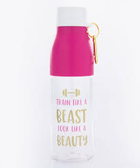 Like A Beauty Water Bottle Pink Gold Rickis