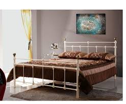 cosenza small double 4ft light cream metal bed just 4ft beds bed frame with mattress bed frame small double bed frames