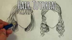There isn't a right way to draw hair, so you'll need to try until you create the ideal haircut you want. How To Draw Hair Curly And Straight Tutorial Youtube