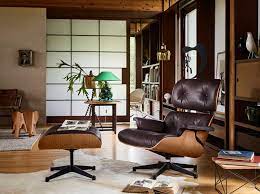 With their vitra lounge chair & ottoman charles & ray eames have put the classic club chair in a contemporary and glamorous attire. Vitra Eames Lounge Ottoman American Cherry Black Leather Finnish Design Shop