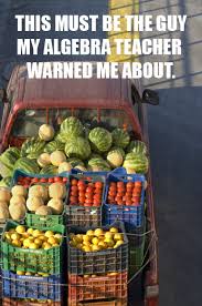 Math Humor We Found The Guy In Your Algebra Problem That Can Never Have Enough Watermelons Math Humor Math Puns Math Memes