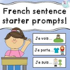French Sentence Starter Prompts French Sentences French Immersion Kindergarten Sentence Starters