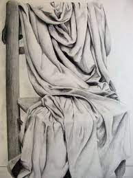 Round night stand with draped cloth drawing. Pin By Berengere Hull On Past Present And Or Future Fabric Drawing Drapery Drawing Drawings