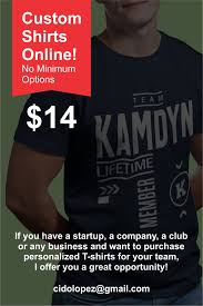 Custom T Shirts Online No Minimum Options 14 Em 2020