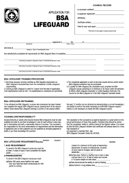 American red cross and bsa training agreement. Application For Bsa Lifeguard Printable Pdf Download