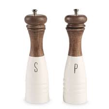 Enamel Wood Salt Pepper Mills Salt And Pepper Mills Pepper Mill Salt And Pepper Grinders