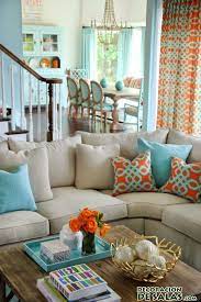 Decoracion Con Color Turquesa Y Naranja Decoracion De Unas Decoracion Hogar Decoracion De Salas