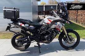 Bmw F800gs Alpine White Safari Red Black Gray Stickers Kit Bmw Adventure Bike Safari