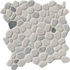 Black And White Marble Mosaic Tile Floor Msi Black White Pebbles 11 42 In X 11 42 In X 10 Mm Marble Mesh Mounted Mosaic Tile 0 91 Sq Ft Thdw1 Sh Peb Pebble Mosaic Tile Mosaic Tiles White Pebbles