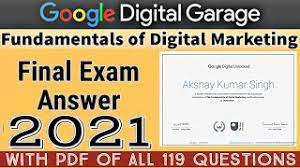 Apr 06, 2019 · google digital unlocked garage final certification exam question and answers 2021. Google Digital Marketing Final Exam Answer 2021 Google Digital Garage Certificate Pdf Answers Purshology