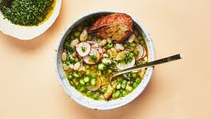 White Bean And Spring Vegetable Stew Recipe Vegetable Stew Recipe Stew Recipes Vegetable Stew