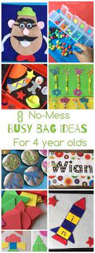 My Son Just Turned Four And Loves All These No Mess Busy Bags I Thought I D Share It With You T Preschool Activities 4 Year Old Activities Preschool Busy Bags