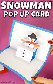 Pay attention to the corners of the mouth…. Snowman Pop Up Card Easy Peasy And Fun