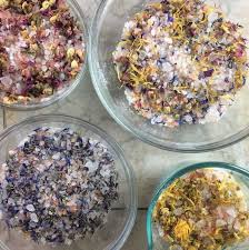 Bath flowers with free delivery. Diy Floral Bath Salts One Essential Community