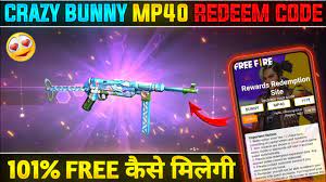 Any expired codes cannot be redeemed. Free Fire Crazy Bunny Mp40 Redeem Code Today Free Fire Crazy Bunny Mp40 Giveaway Ff Redeem Code Youtube